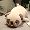 The 'Bored to Death' Pug - Grumpy Dog Throw Pillow